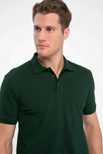 Load image into Gallery viewer, DeFacto Summer Dark Green Mens Short-Sleeved Solid Color Polos Shirts Male Casual Lapel Polos K0337AZ19SMGN245