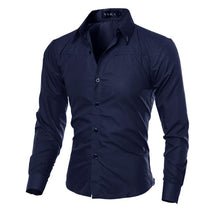 Load image into Gallery viewer, 5XL Plus Size Brand-clothing Cotton Mens Clothing Solid Soft Men Shirt Long Sleeve Mens Shirts Casual Slim Fit Hot Sale